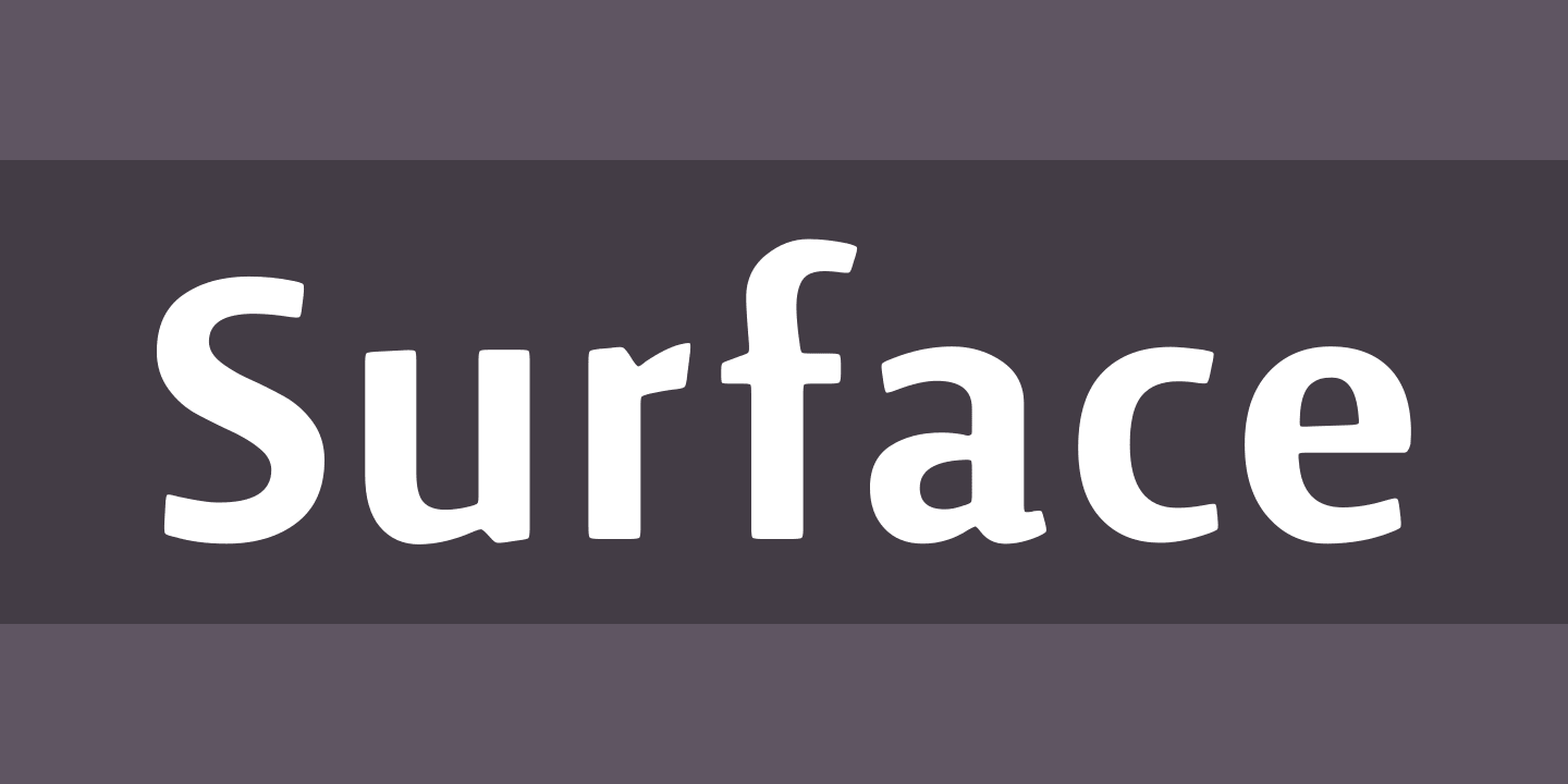 Шрифт Surface